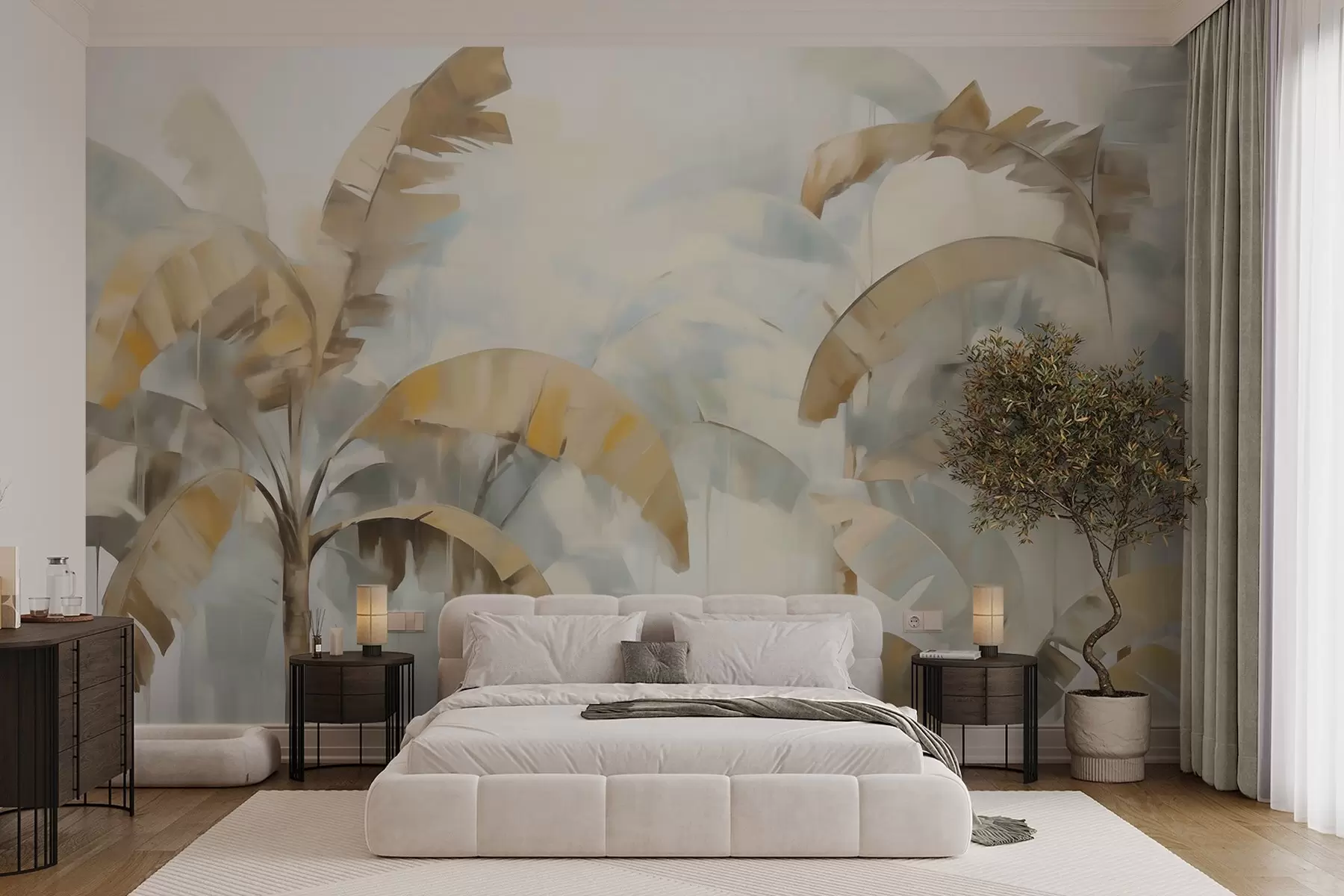 Fototapete Abstrakte Palmen, Nachbildung eines Gemäldes w05997