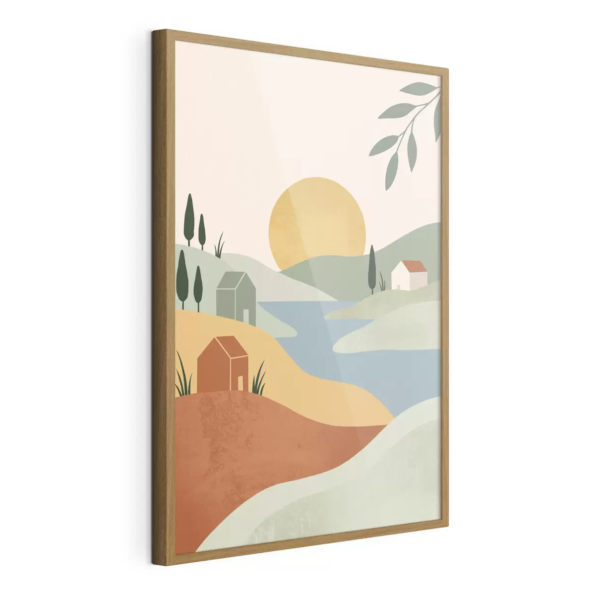 Poster Ruhige Landschaft in sanften Farben f50729