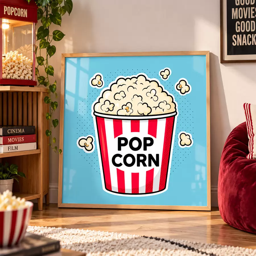 Fototapete Snackzeit mit leckerem Popcorn f50791