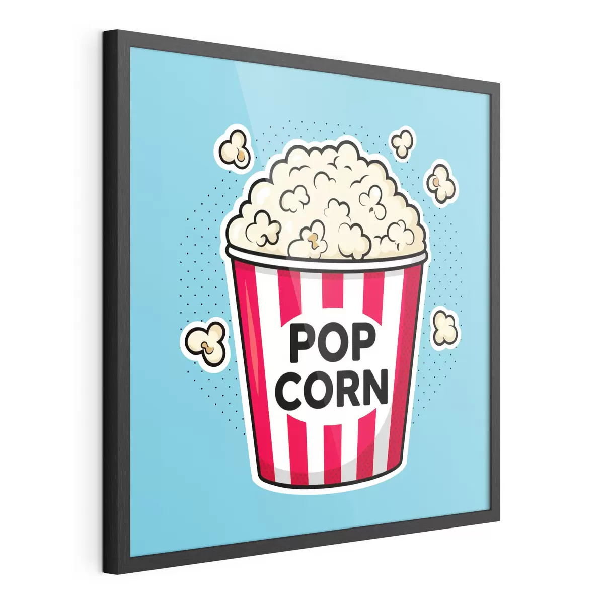 Poster Snackzeit mit leckerem Popcorn f50791