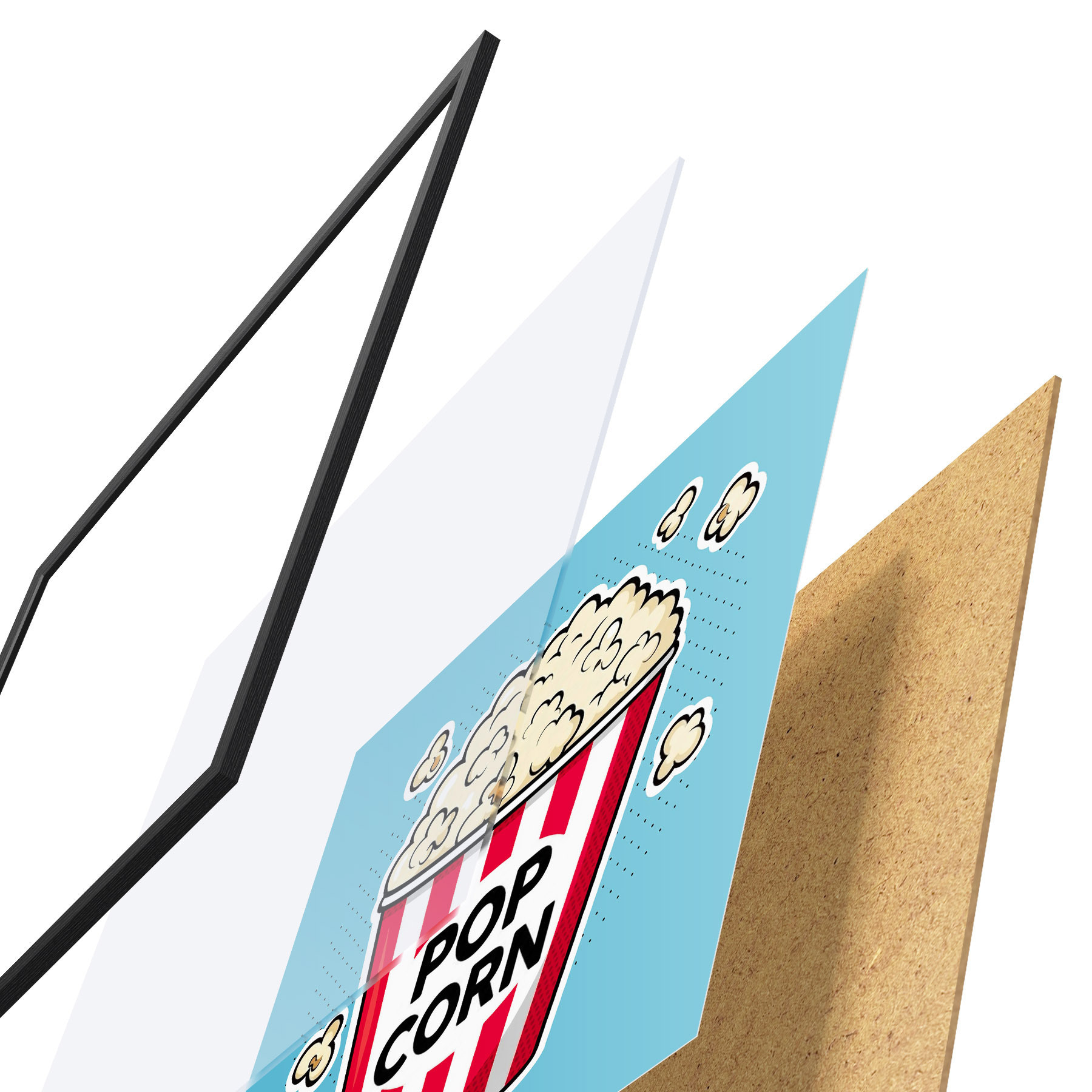Poster Snackzeit mit leckerem Popcorn f50791