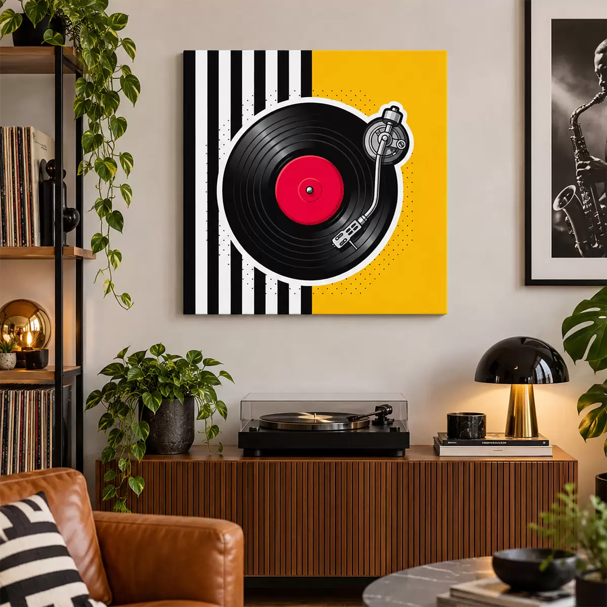 Fototapete Vinyl-Flair für nostalgische Klänge s50789