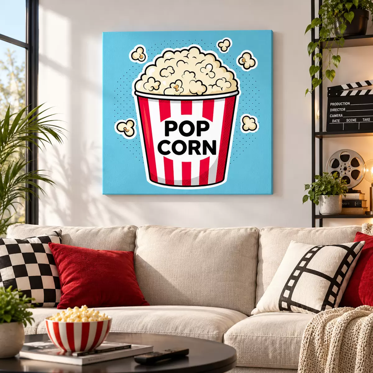 Fototapete Snackzeit mit leckerem Popcorn s50791