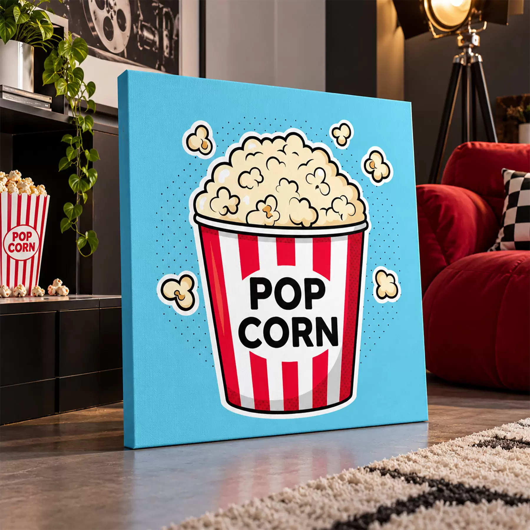 Fototapete Snackzeit mit leckerem Popcorn s50791