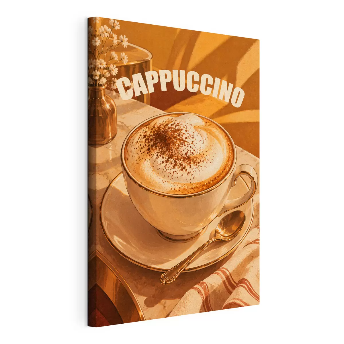 Fototapete Ein köstlicher Cappuccino, der Ihnen den Tag versüßt s50874