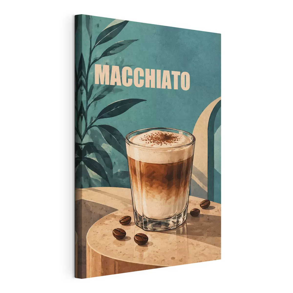 Fototapete Ein köstlicher Macchiato an einem sonnigen Tag s50875