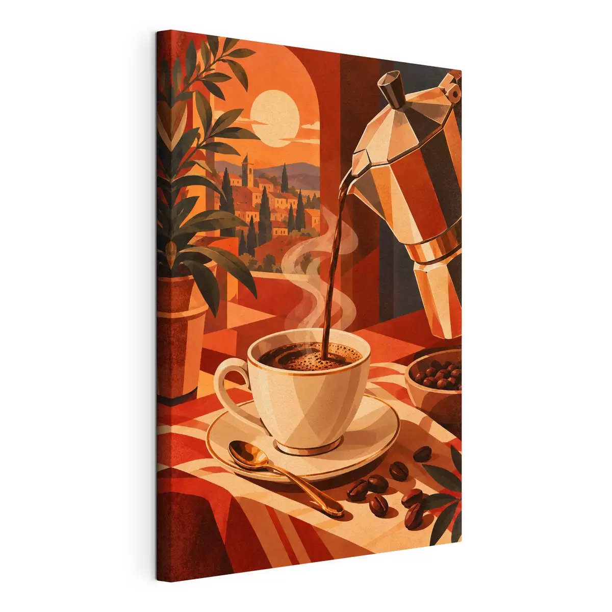 Fototapete Warmer Kaffee in gemütlicher Atmosphäre s50877