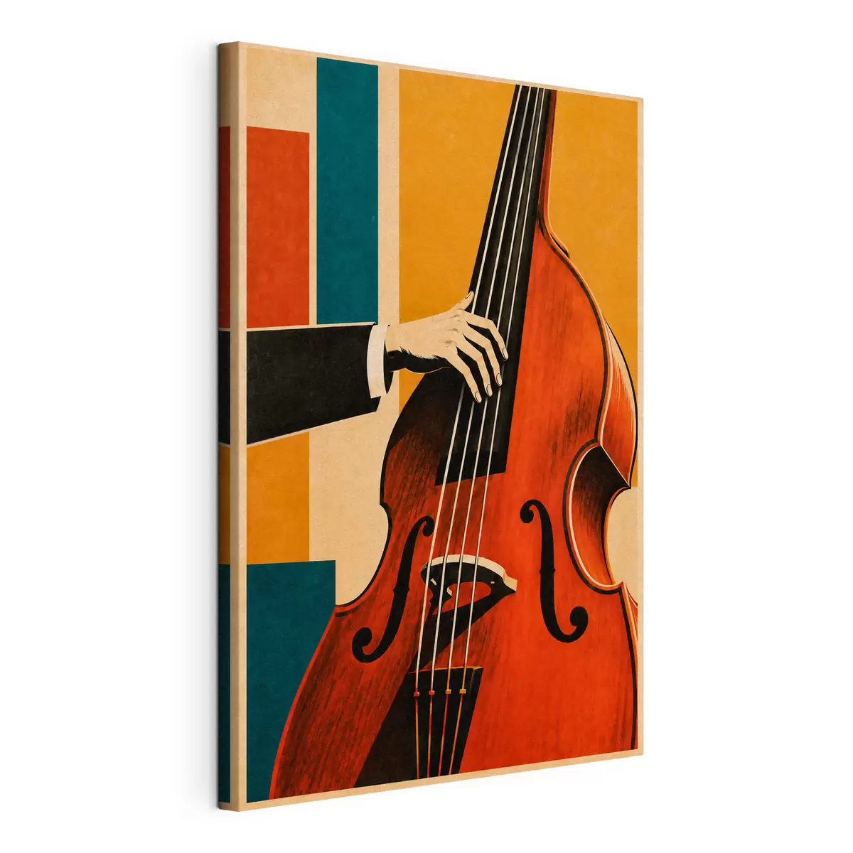 Fototapete Eine elegante Hand, die ein Musikinstrument spielt s50926