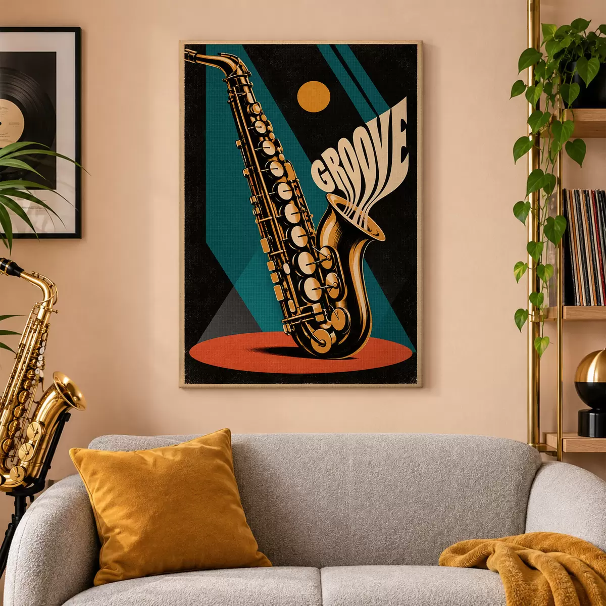 Fototapete Saxophonklänge erfüllen die Luft s50927