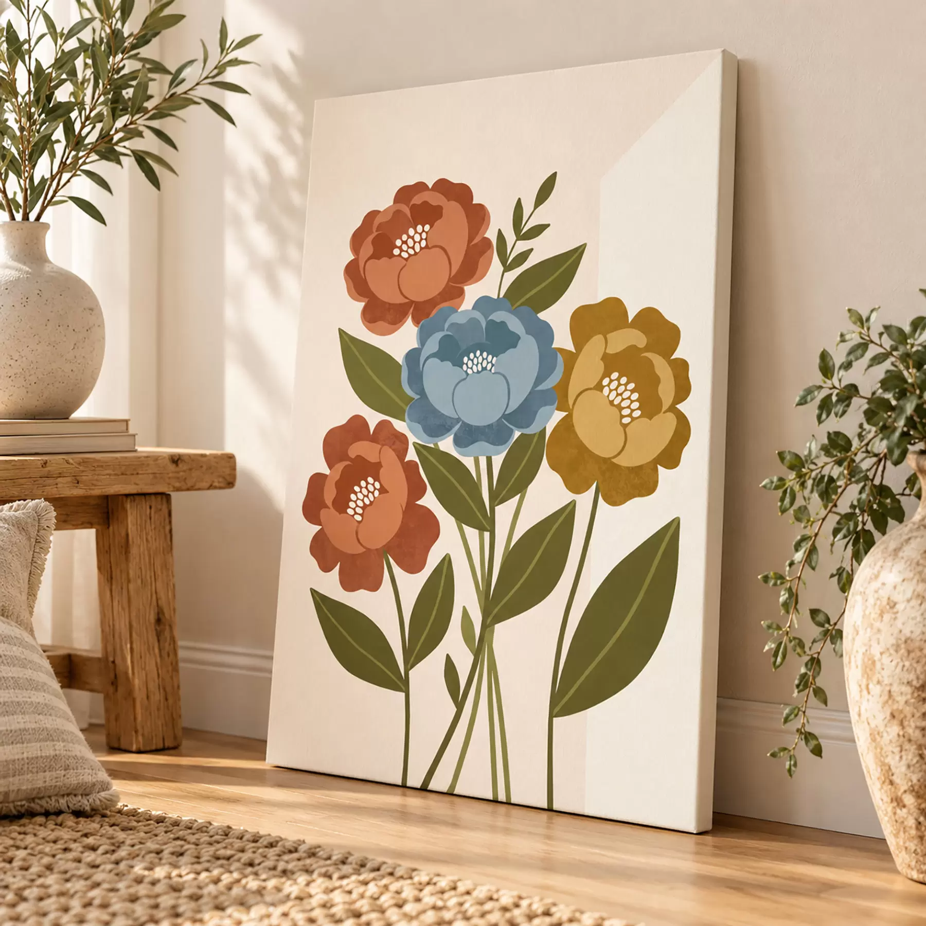 Fototapete Lebendige Blüten in sanften Pastelltönen s50730