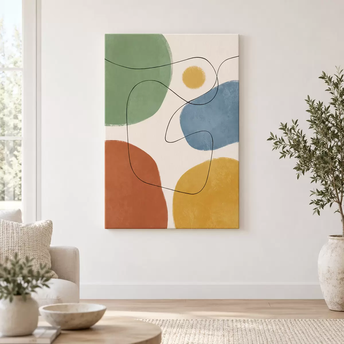 Fototapete Abstrakte Formen in beruhigenden Farben s50736