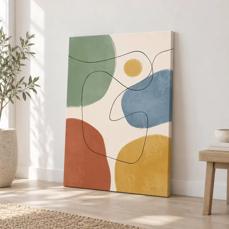 Fototapete Abstrakte Formen in beruhigenden Farben s50736