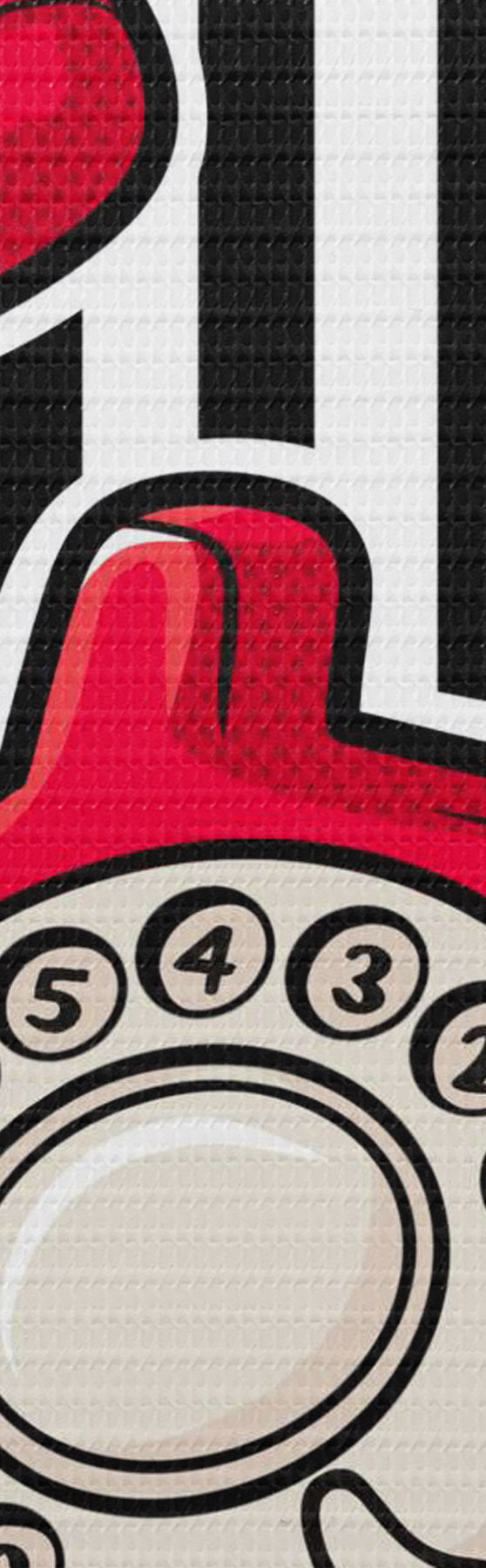 Fototapete Design eines roten Drehwahltelefons im Retro-Stil s50784