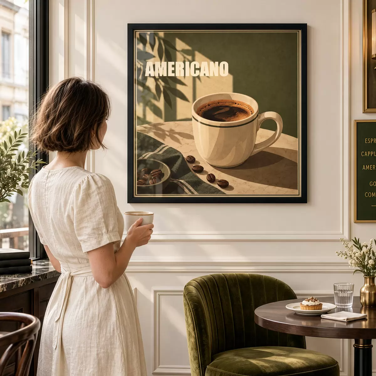 Poster Genießen Sie den Moment mit Americano f50872