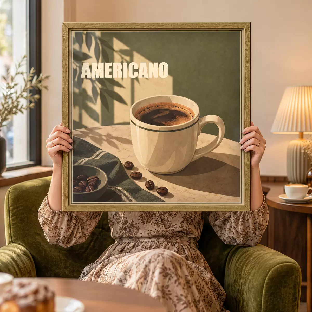 Poster Genießen Sie den Moment mit Americano f50872