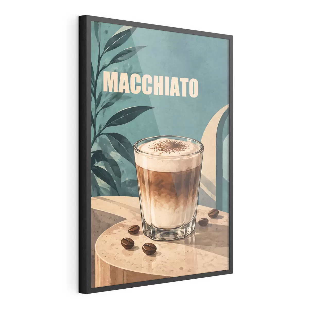 Poster Köstlicher Macchiato im Glas f50875