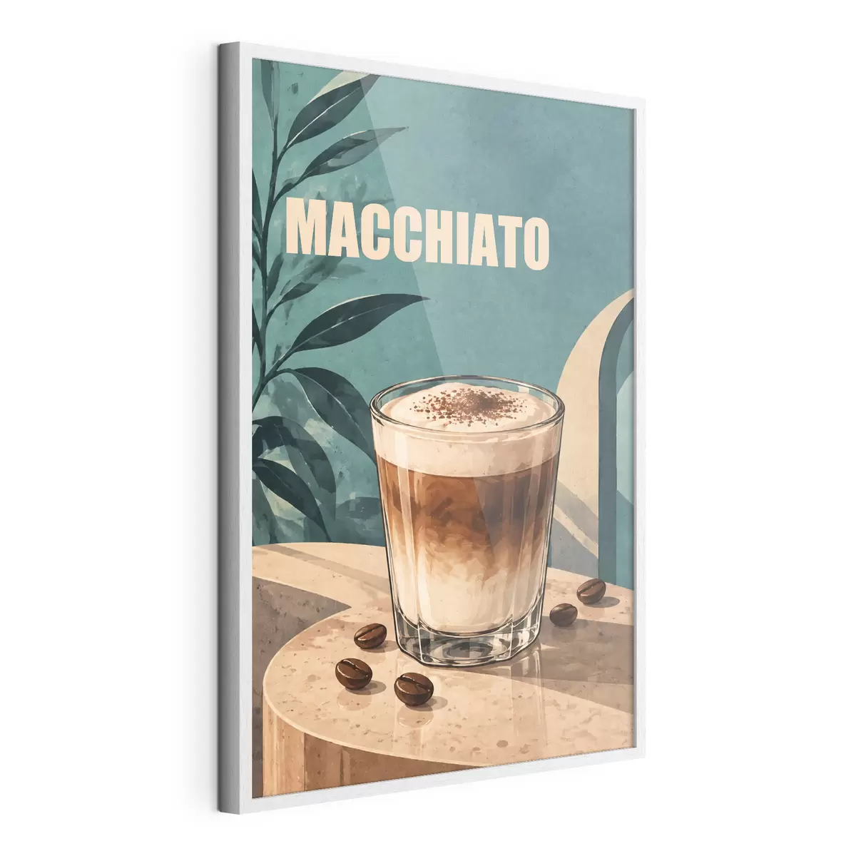 Poster Köstlicher Macchiato im Glas f50875
