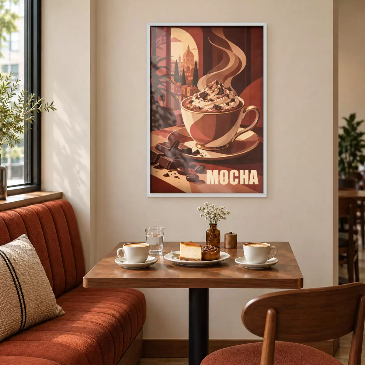 Poster Warmer Mokka mit cremiger Haube f50876
