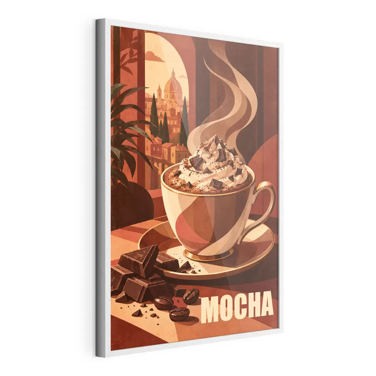 Poster Warmer Mokka mit cremiger Haube f50876