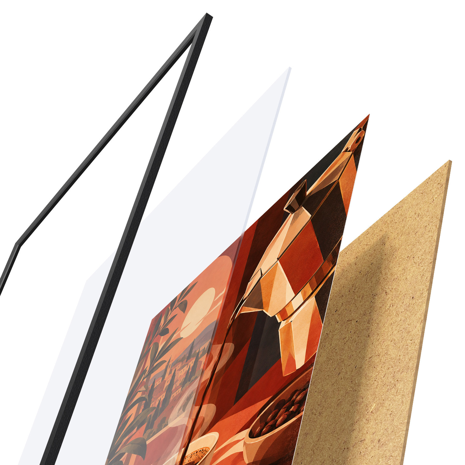 Poster Ein Morgenkaffee mit malerischer Aussicht f50877