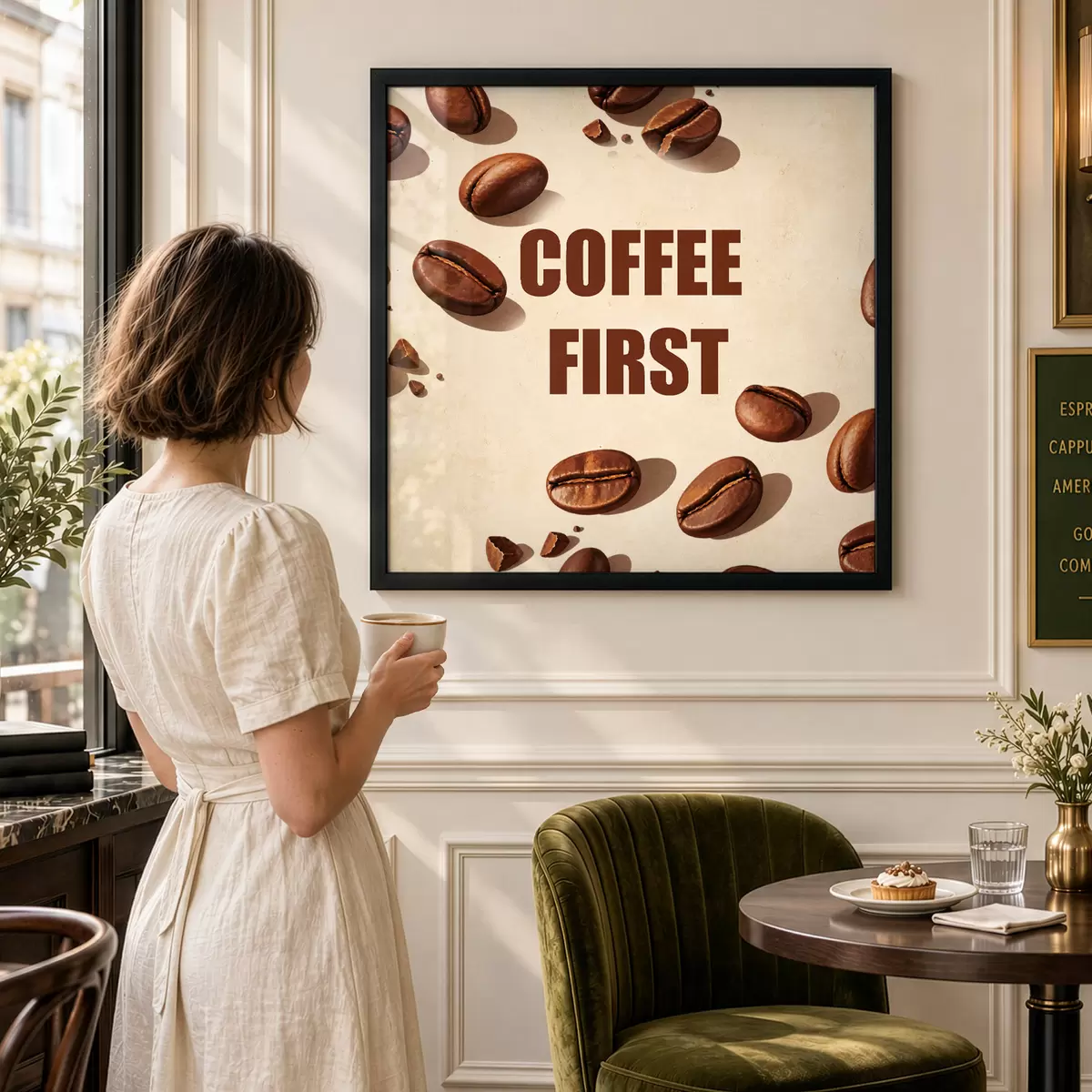 Poster Steh auf und mach dir einen Kaffee f50878