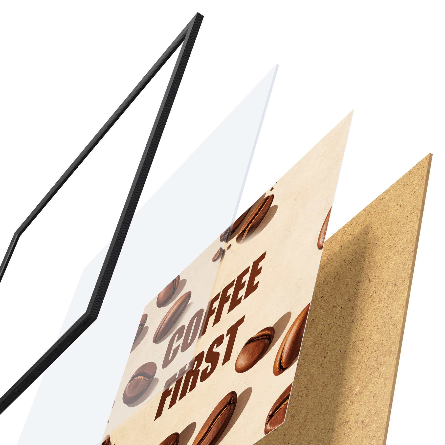 Poster Steh auf und mach dir einen Kaffee f50878