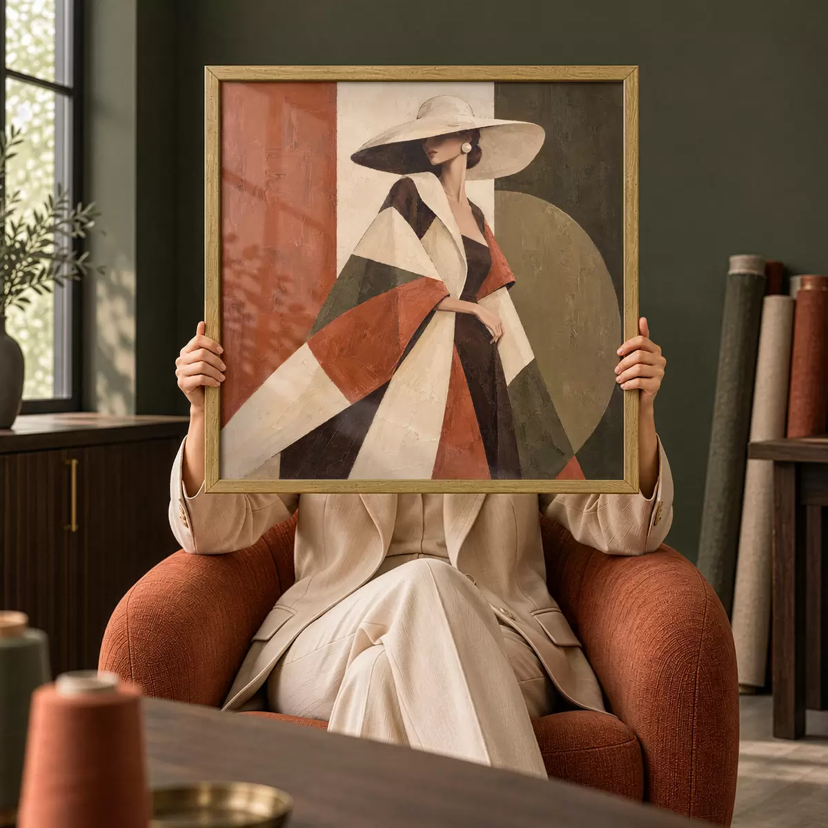 Poster Schicke Eleganz in leuchtenden Farben f50879