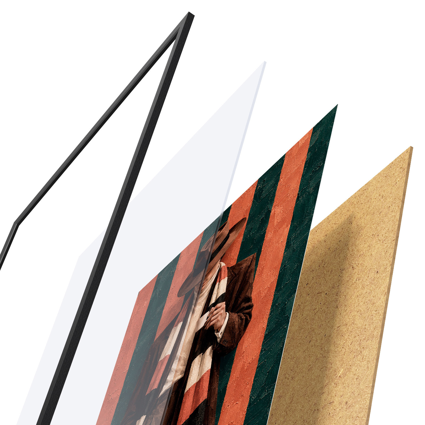 Poster Eine stilvolle Gestalt mit einem Becher in der Hand f50884