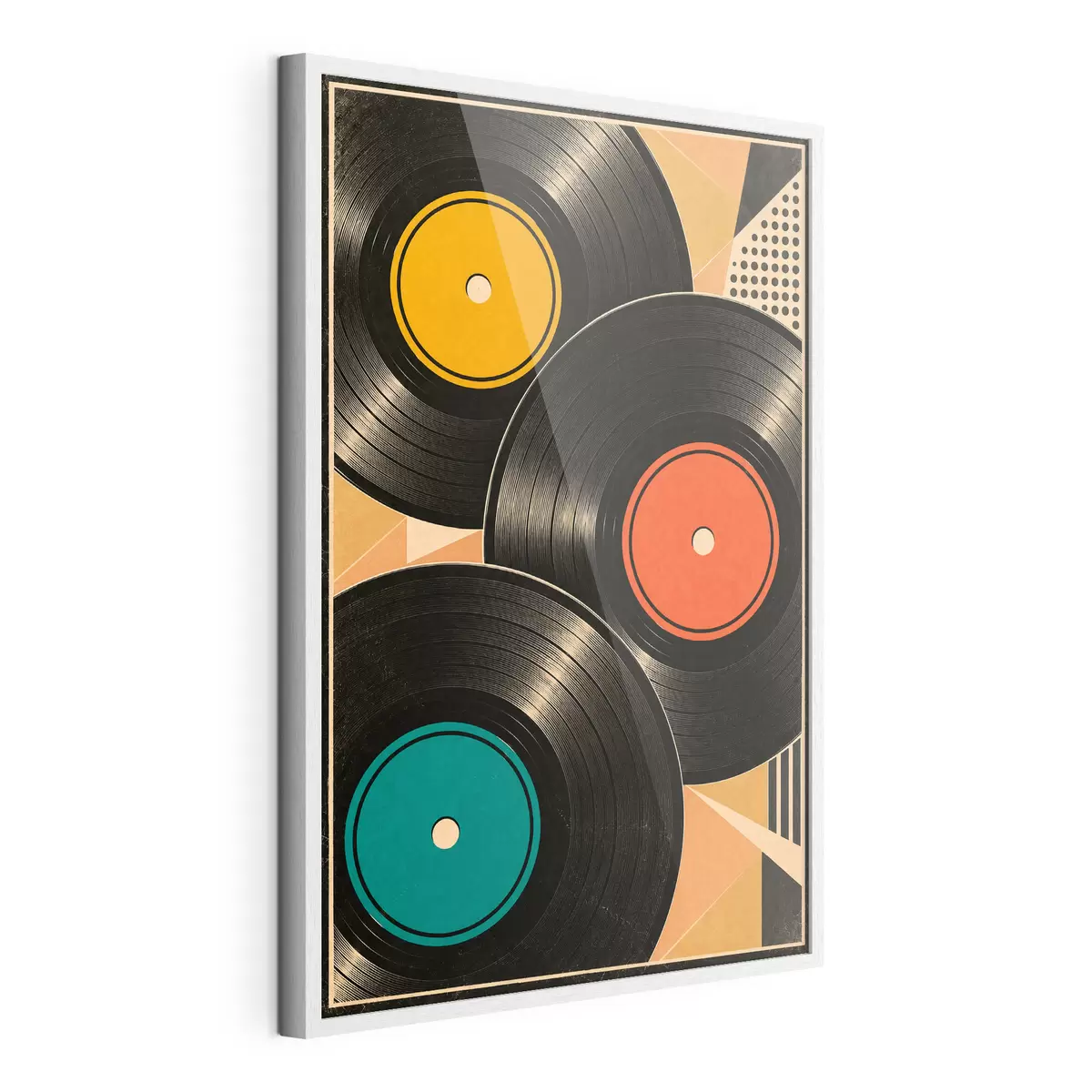 Poster Bunte Schallplatten in Harmonie f50923