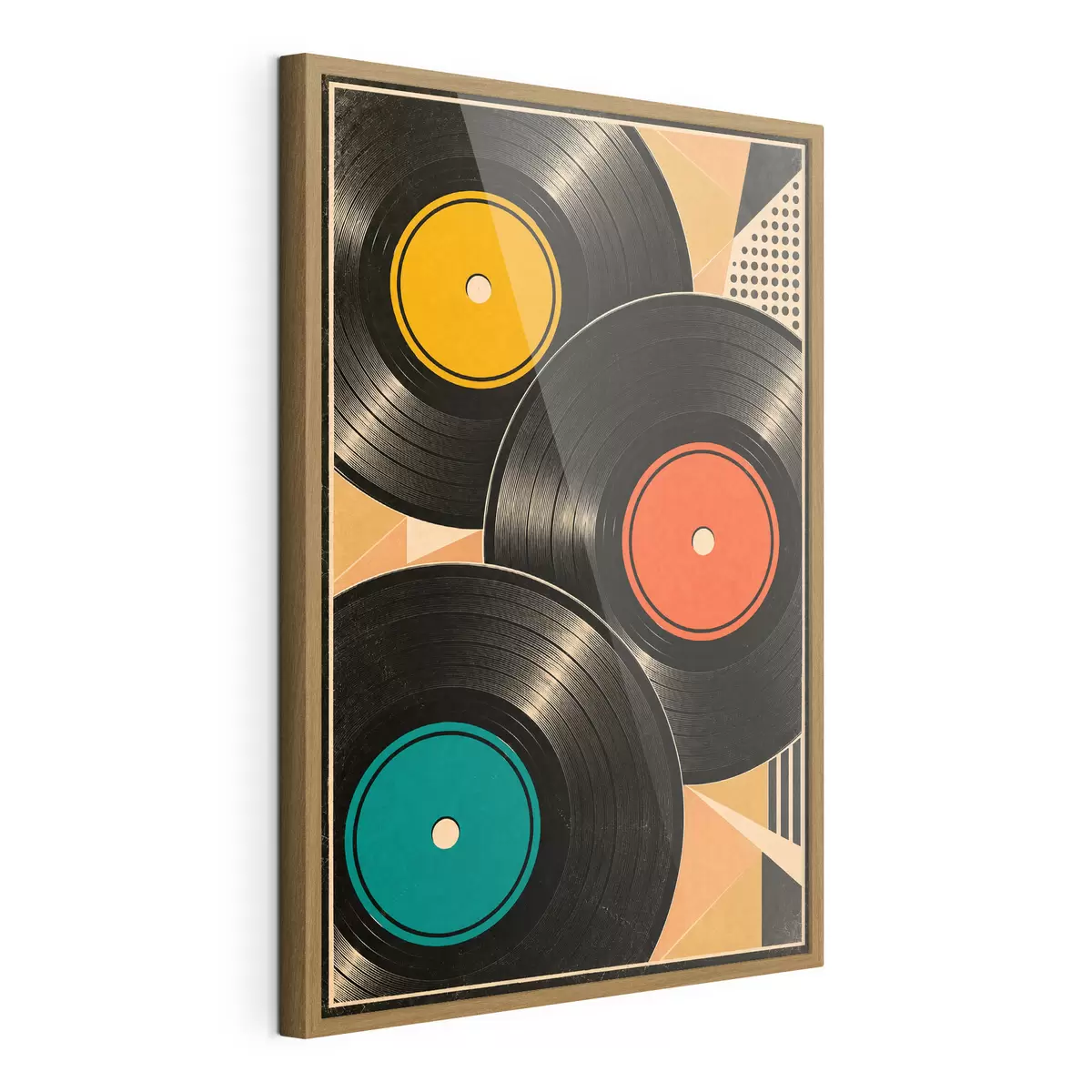Poster Bunte Schallplatten in Harmonie f50923