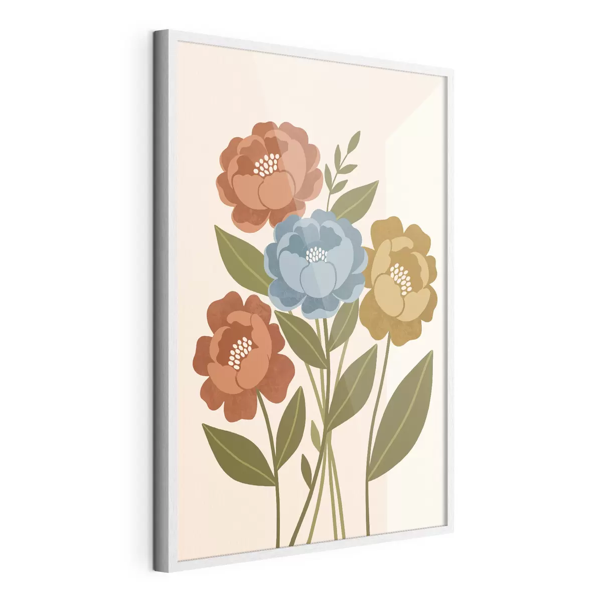 Poster Ein bezaubernder Strauß illustrierter Blumen f50730
