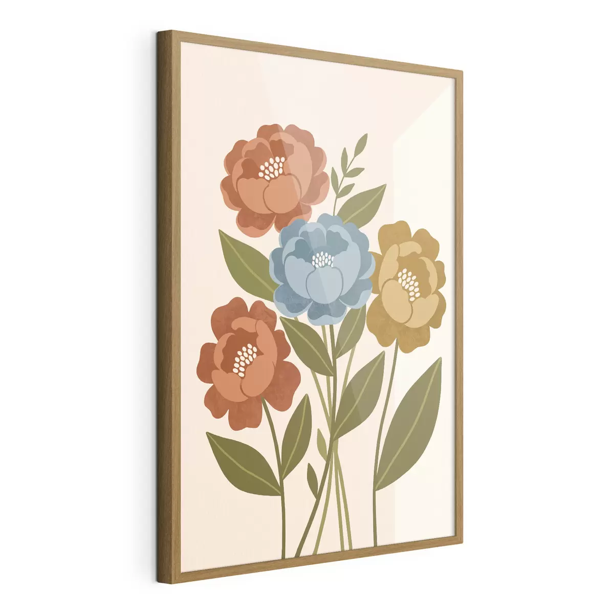 Poster Ein bezaubernder Strauß illustrierter Blumen f50730