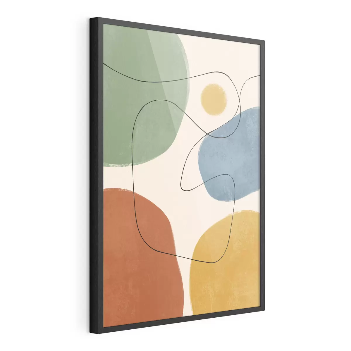Poster Abstrakte Farben mit fließenden Linien f50736
