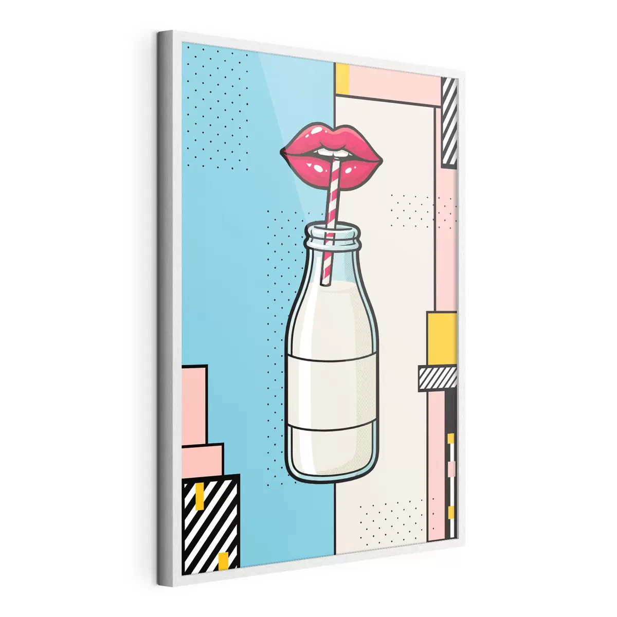 Poster Ein Schluck aus einer stilvollen Flasche – Kunstwerk f50786