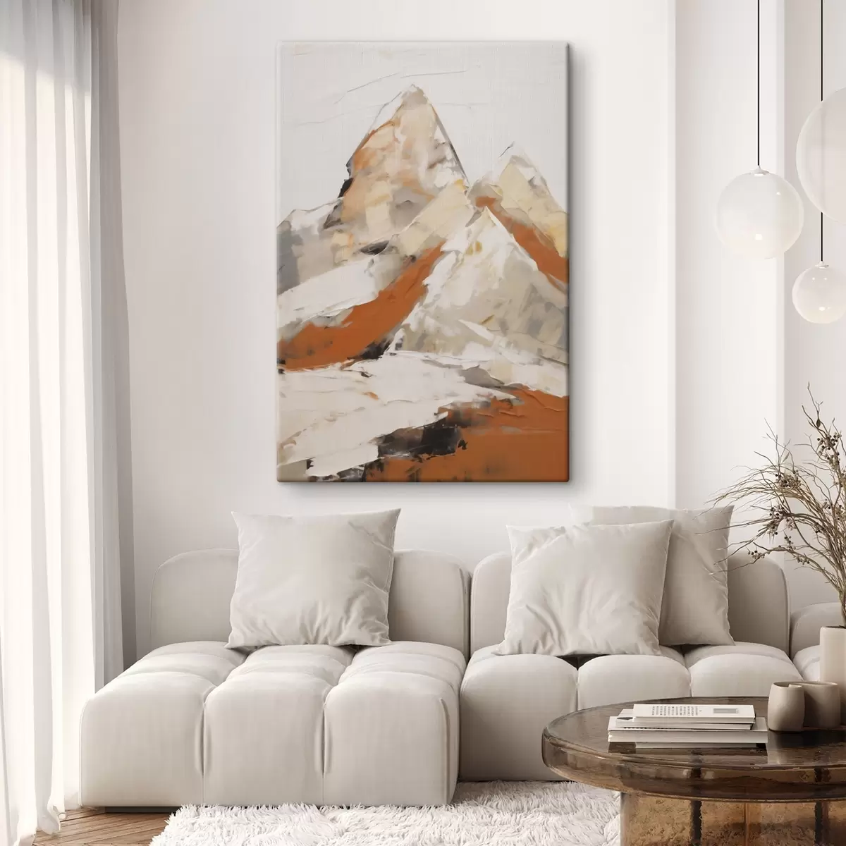 Fototapete Abstrakte Berge, Nachbildung eines Gemäldes s51126