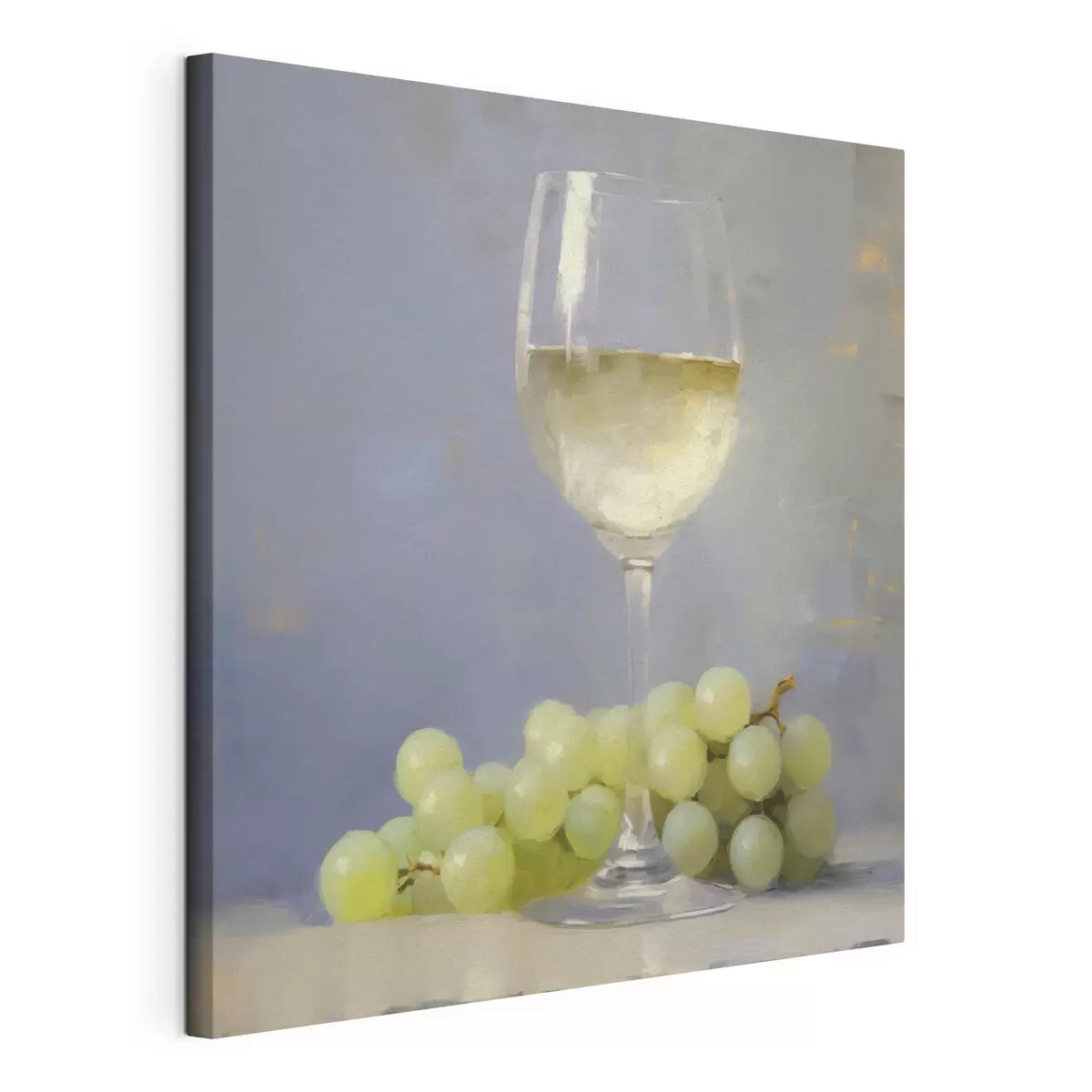 Fototapete Ein Glas Wein und Weintrauben, die Nachbildung eines Gemäldes s51136
