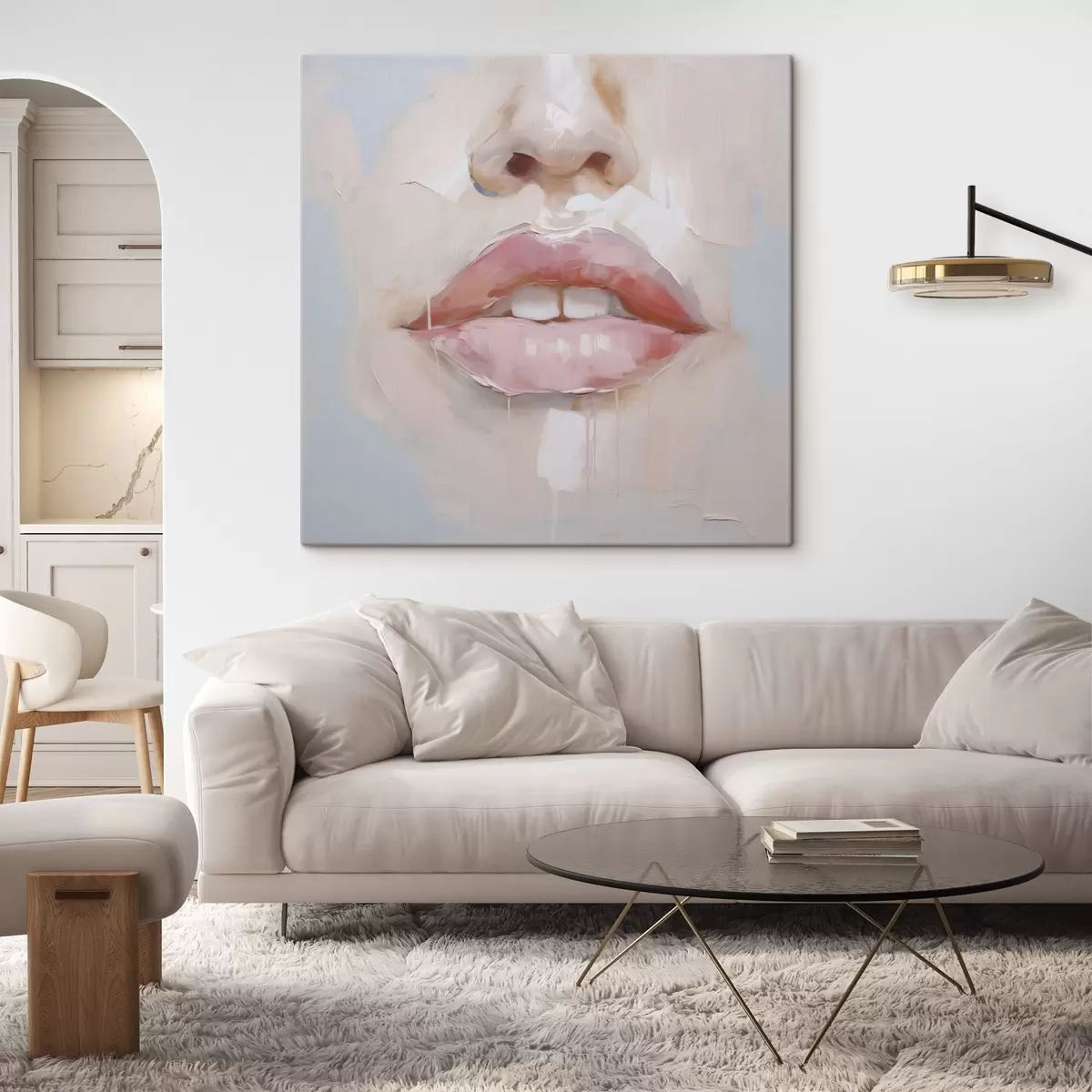 Fototapete Lippen, Nachbildung eines Gemäldes s51138