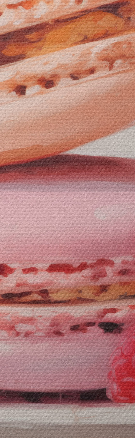 Fototapete Macarons auf einem Teller, im Stil eines Gemäldes s51143