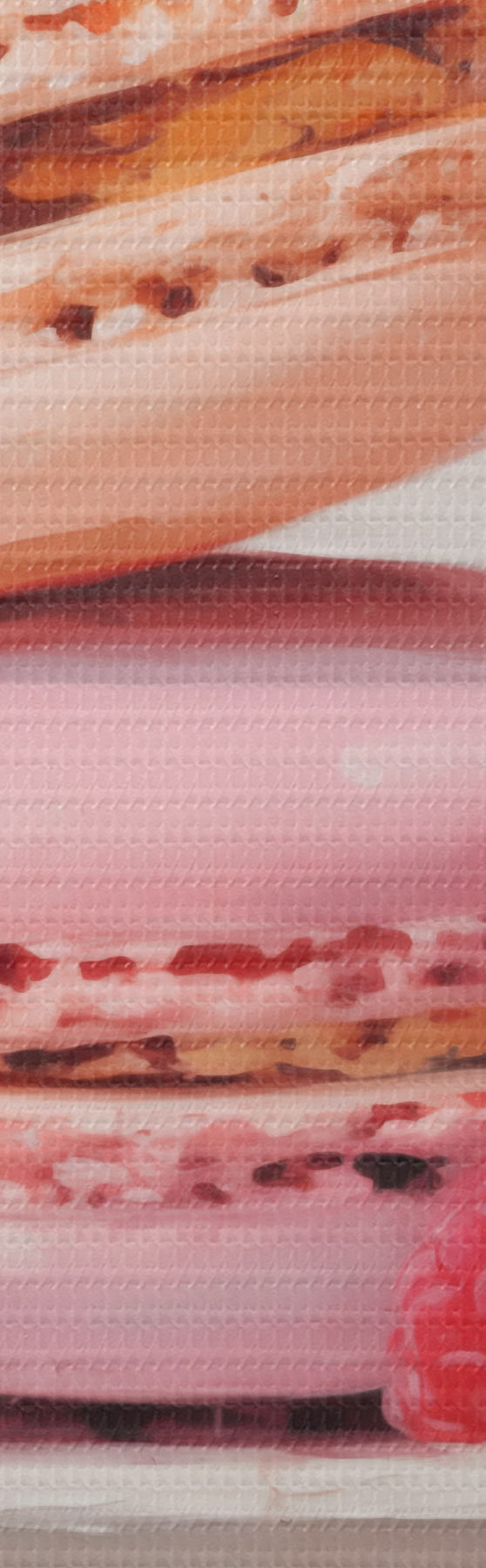 Fototapete Macarons auf einem Teller, im Stil eines Gemäldes s51143