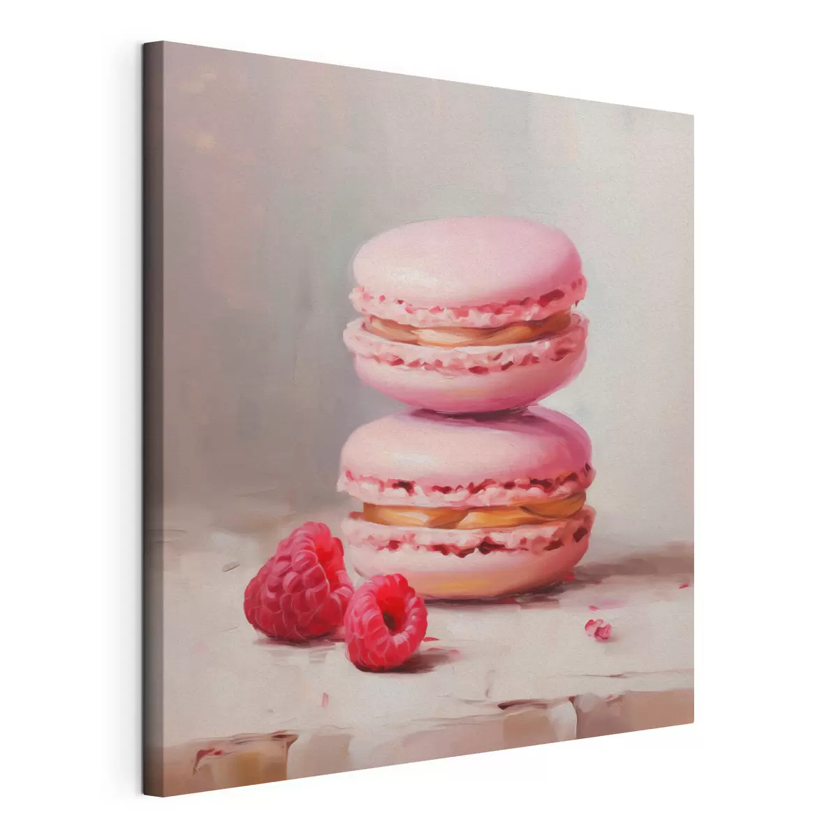 Fototapete Macarons und Himbeeren, Nachbildung eines Gemäldes s51144