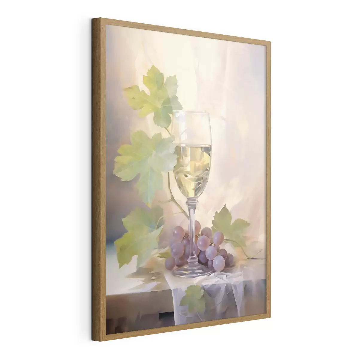 Poster Ein Glas Wein und Weintrauben, Gemälde-Reproduktion f51123
