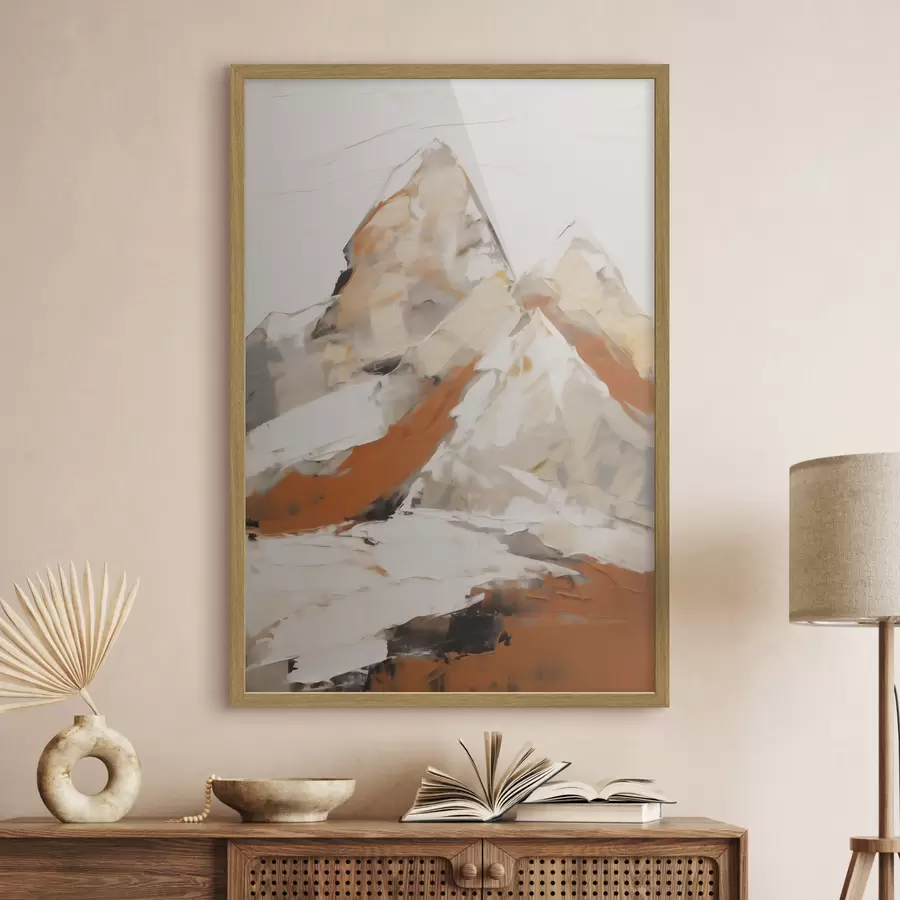Fototapete Abstrakte Berge, Nachbildung eines Gemäldes f51126