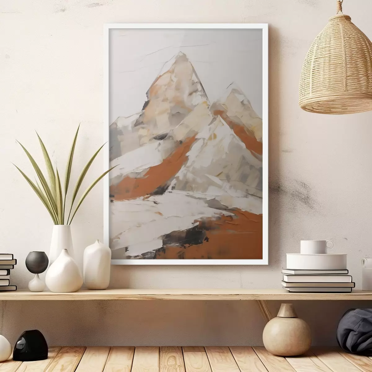 Poster Abstrakte Berge, Nachbildung eines Gemäldes f51126