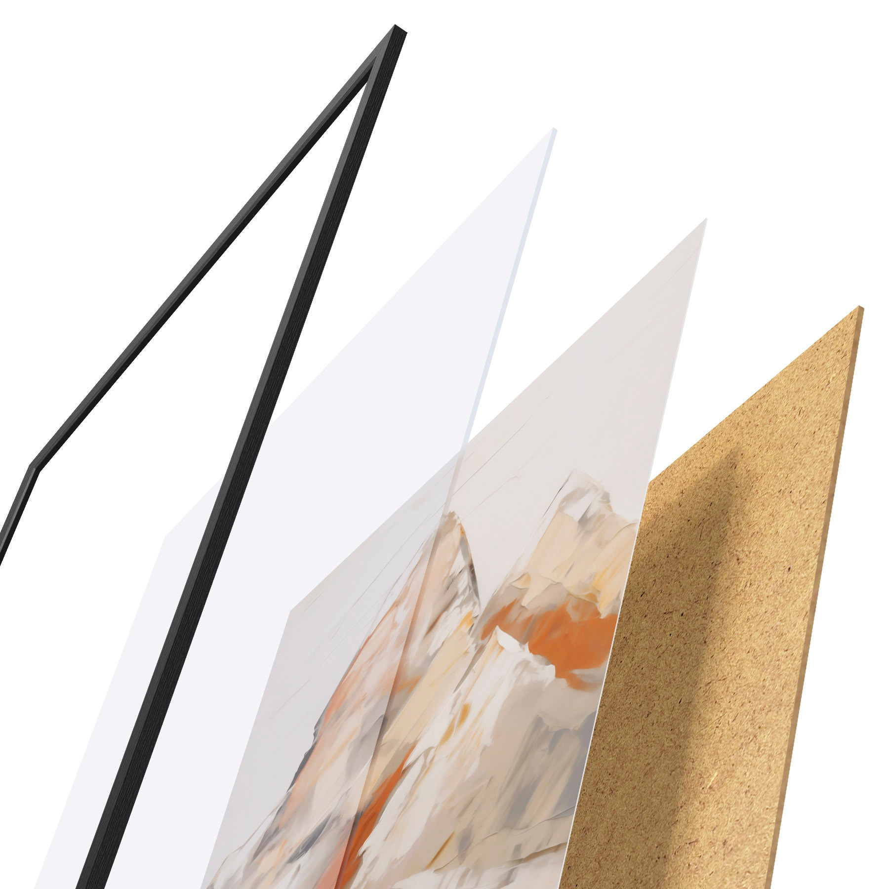 Poster Abstrakte Berge, Nachbildung eines Gemäldes f51126