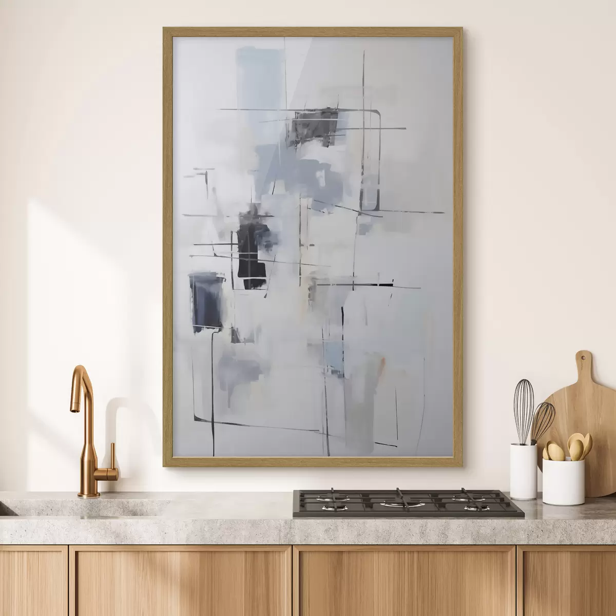 Poster Chaotische Abstraktion, Nachahmung der Malerei f51127
