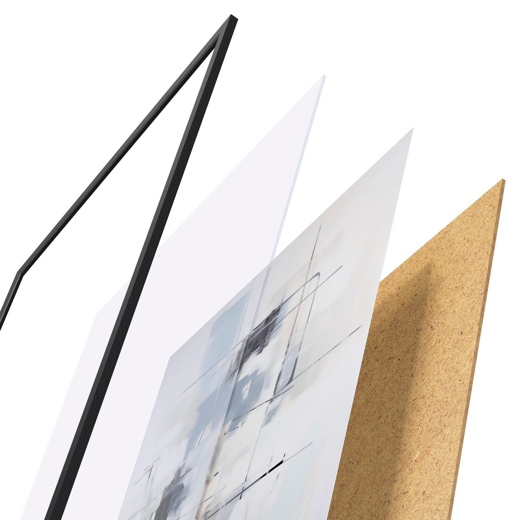 Poster Chaotische Abstraktion, Nachahmung der Malerei f51127