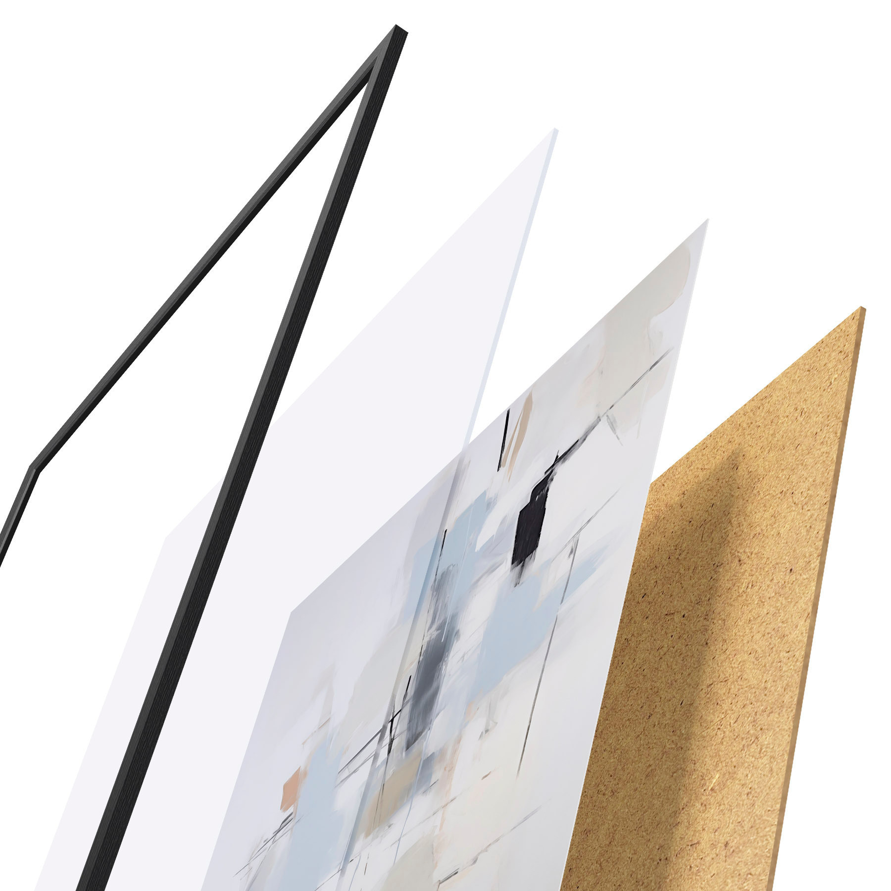 Poster Chaotische Abstraktion, Nachahmung der Malerei f51128