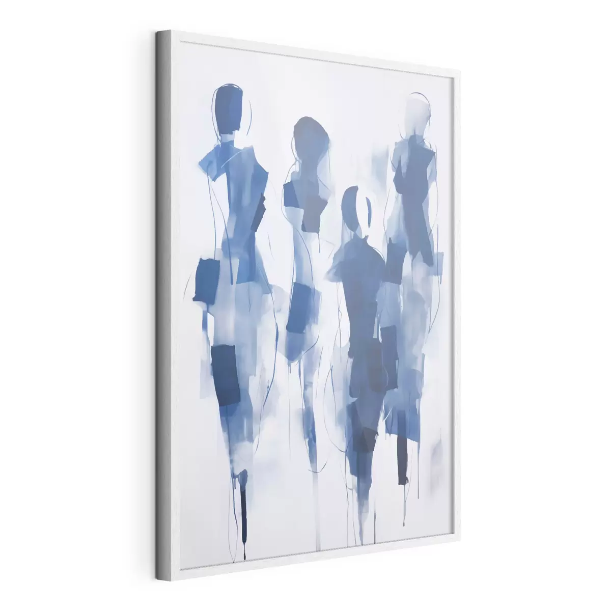Poster Abstrakte Silhouetten, Malerei-Imitation f51131