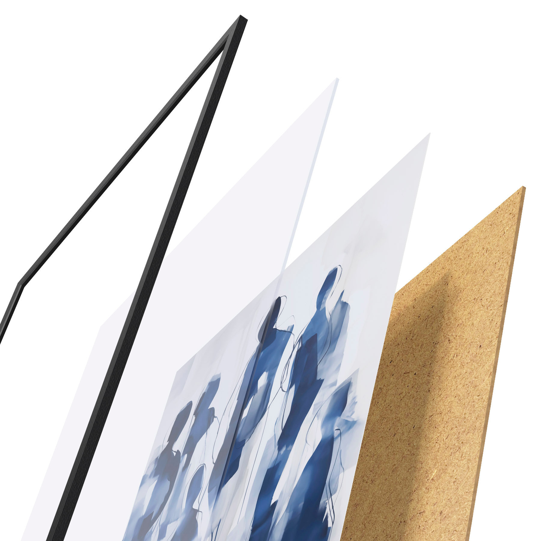 Poster Silhouetten, Nachahmung der Malerei f51132