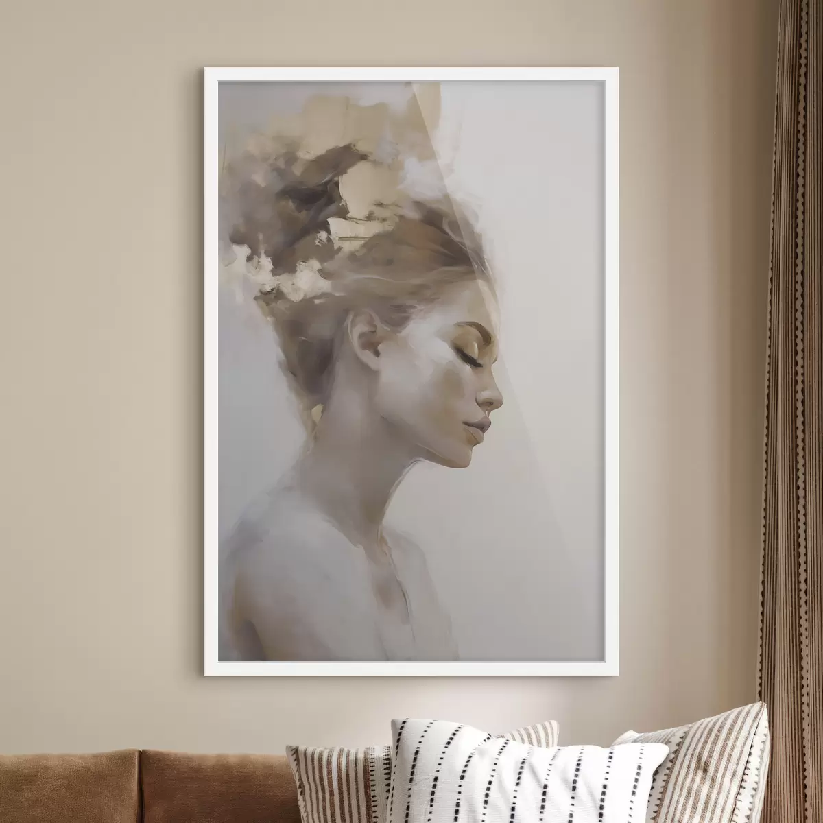 Poster Profilporträt einer jungen Frau f51134